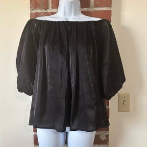 NWT Together Elegant Black Off-Shoulder Blouse